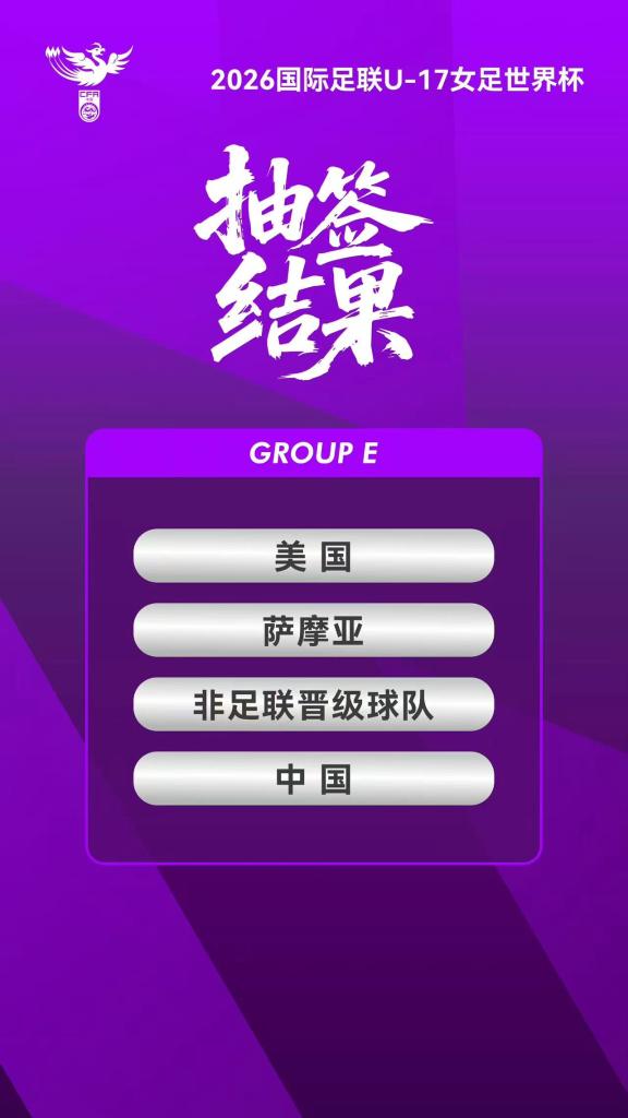 开云体育官方网站-U17女足世界杯抽签：中国队与美国队同组